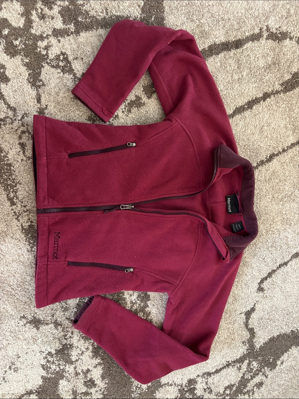 Marmot - Maroon Red Polartec Full-Zip Fleece Jacket!!